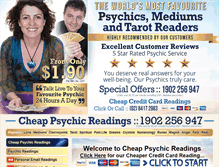 Tablet Screenshot of cheap-psychic-readings.com